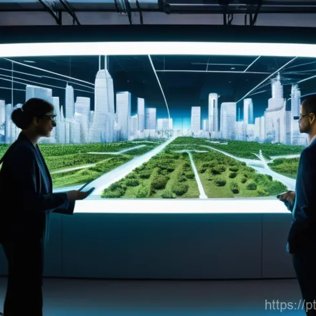 간학문적 연구의 실용적 응용 - **Prompt:** A diverse group of five professionals, including a female architect, a male environmenta...