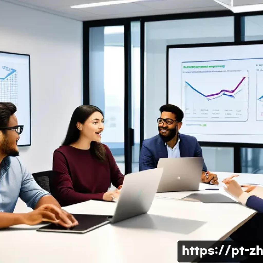 간학문적 연구의 실행 가능성 평가 - A diverse interdisciplinary research team in a modern office, engaged in a lively discussion around ...