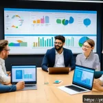 Home 23 간학문적 연구의 프로그램 개발 전략 - A vibrant multidisciplinary team meeting in a modern co-working space, featuring diverse professiona...
